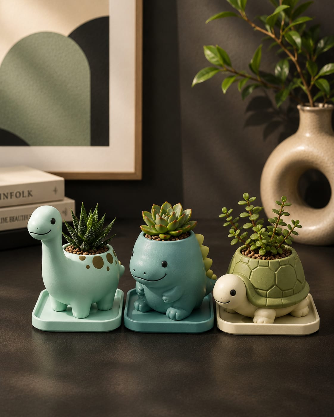 Pacha Pots - Dino, Turtle, Alligator (Pack of 3)